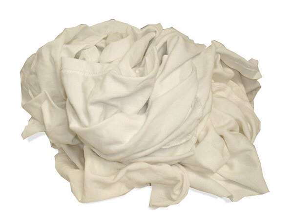 Img of White Knit Wiping Rags per 10 Pound Unit